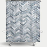 Cortina de Baño Fun Triangles - Blue & Silver