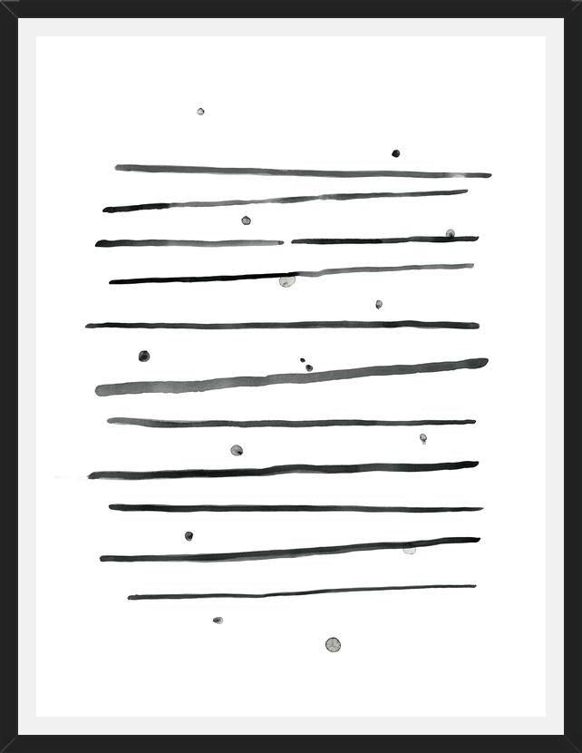 Cuadro Watercolor lines & dots - horizontal