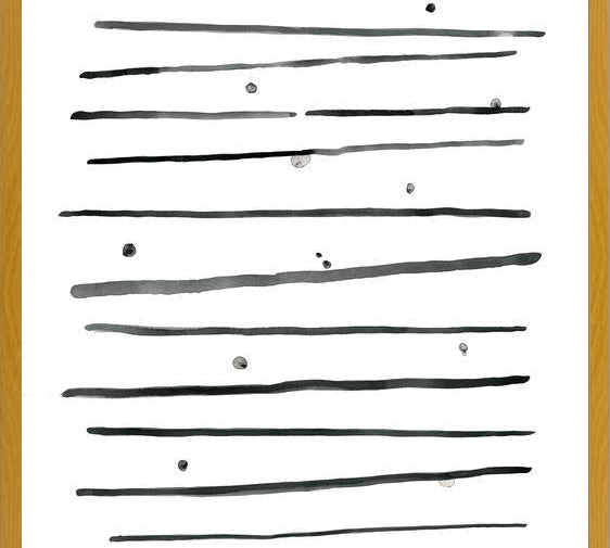Cuadro Watercolor lines & dots - horizontal