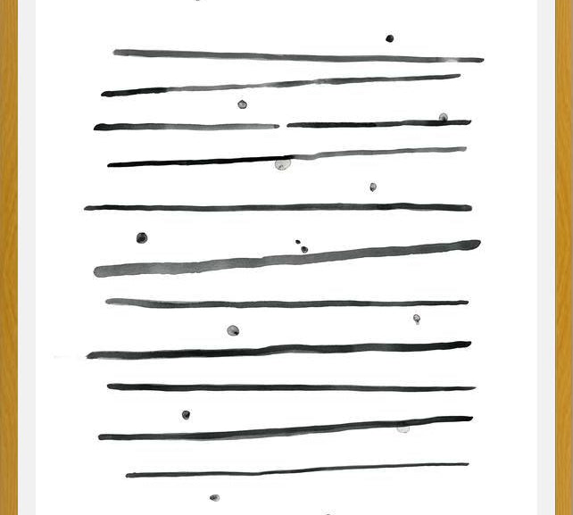 Cuadro Watercolor lines & dots - horizontal