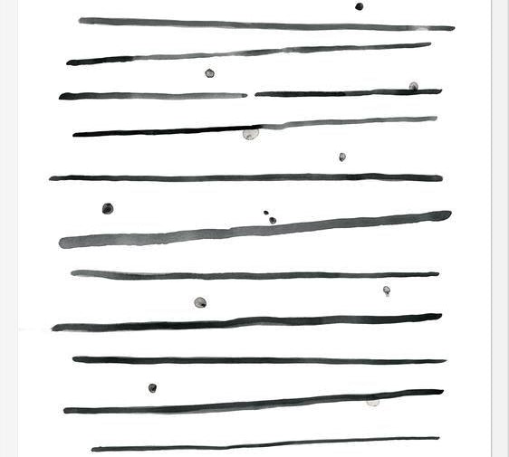 Cuadro Watercolor lines & dots - horizontal