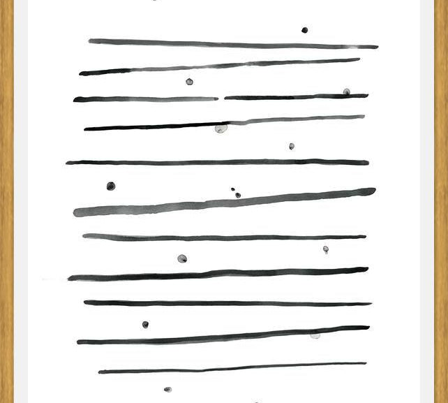 Cuadro Watercolor lines & dots - horizontal