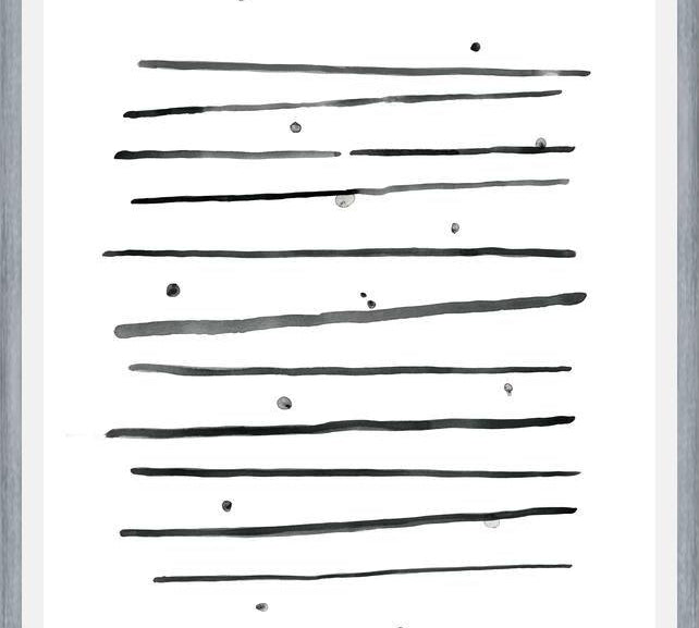 Cuadro Watercolor lines & dots - horizontal