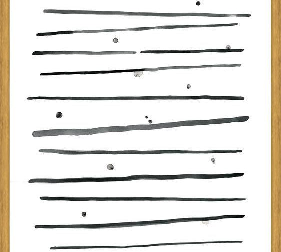 Cuadro Watercolor lines & dots - horizontal