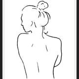 Cuadro Female body sketch 1 - Black and white