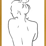 Cuadro Female body sketch 1 - Black and white