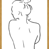 Cuadro Female body sketch 1 - Black and white