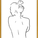 Cuadro Female body sketch 1 - Black and white