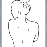 Cuadro Female body sketch 1 - Black and white