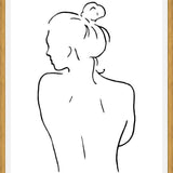 Cuadro Female body sketch 1 - Black and white