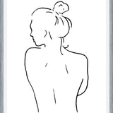 Cuadro Female body sketch 1 - Black and white