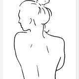 Cuadro Female body sketch 1 - Black and white