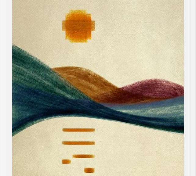 Cuadro Abstract Mountains 6