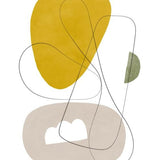 Canvas Abstraction with gray lines 1