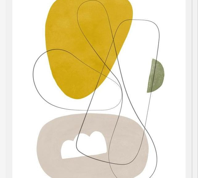 Cuadro Abstraction with gray lines 1
