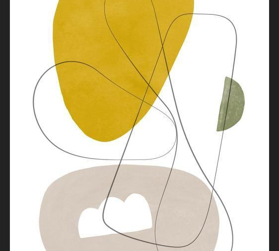 Cuadro Abstraction with gray lines 1