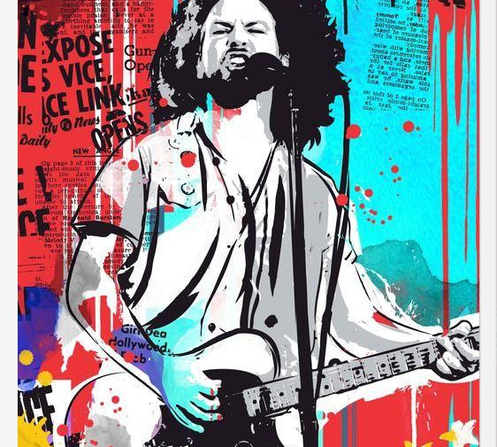 Cuadro Eddie Vedder pop art
