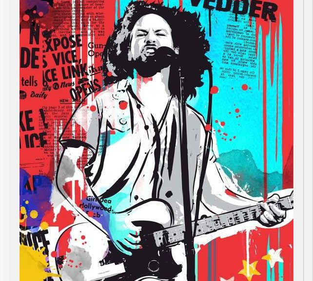 Cuadro Eddie Vedder pop art