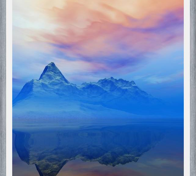 Cuadro Snowy Mountains Sunset 5