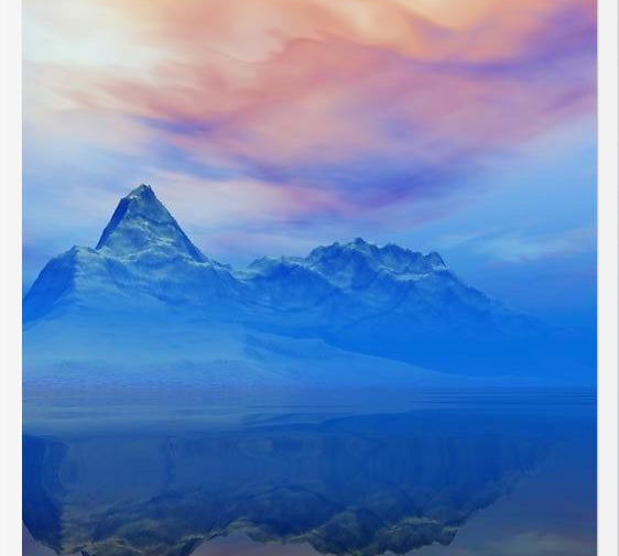 Cuadro Snowy Mountains Sunset 5