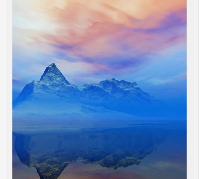 Cuadro Snowy Mountains Sunset 5