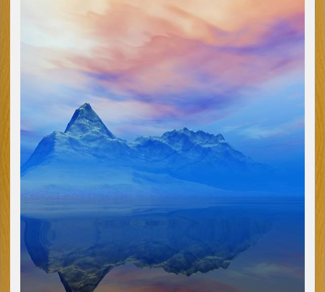 Cuadro Snowy Mountains Sunset 5