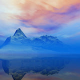 Canvas Snowy Mountains Sunset 5