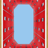 Cuadro edificio rojo