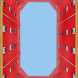 Cuadro edificio rojo