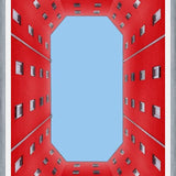 Cuadro edificio rojo