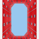 Cuadro edificio rojo