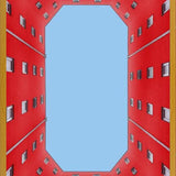 Cuadro edificio rojo