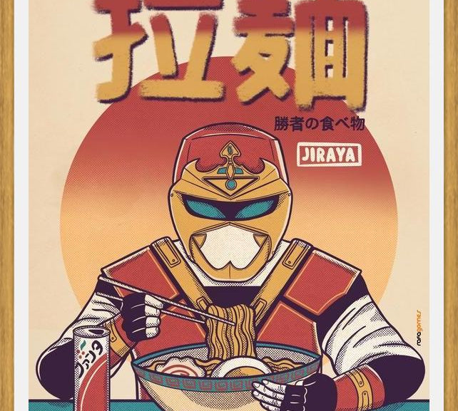 Cuadro Jiraya Eating Ramen