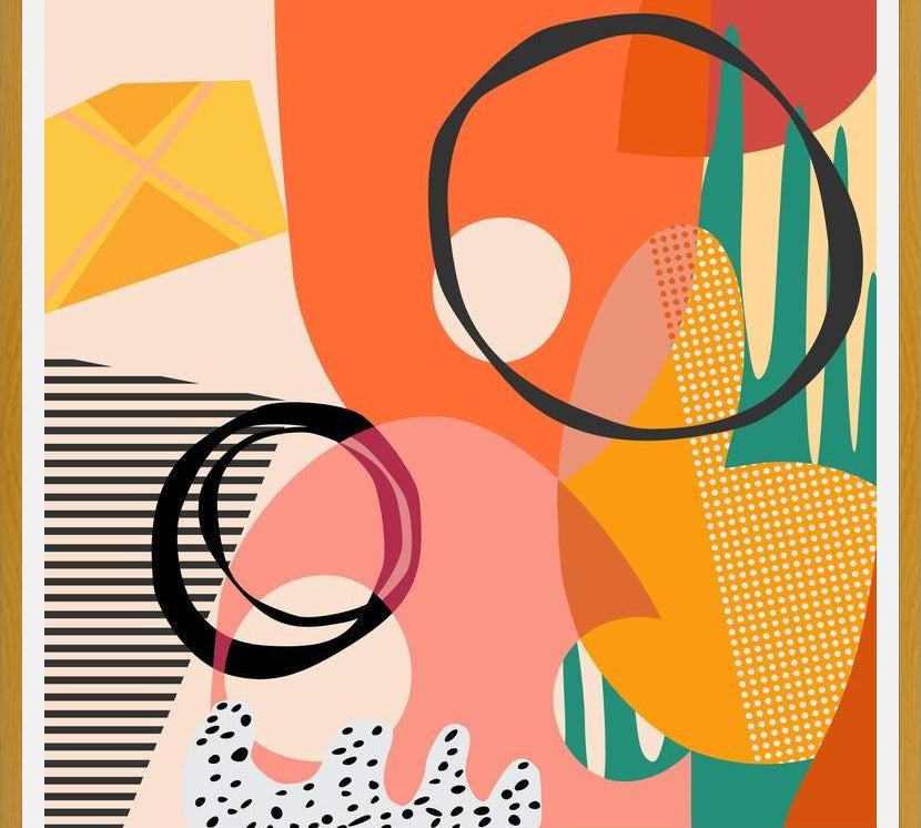 Cuadro Meeting of Shapes and Patterns