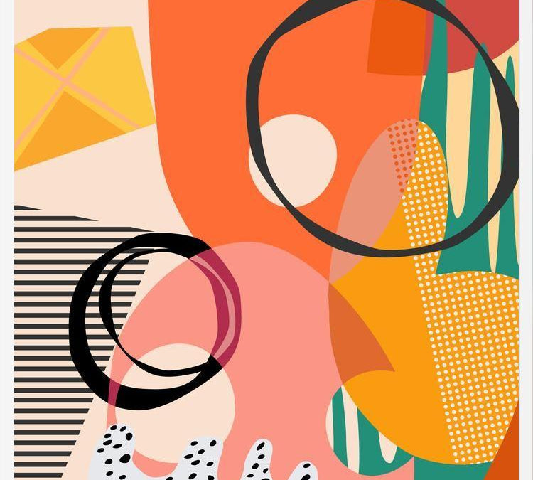 Cuadro Meeting of Shapes and Patterns