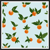 Cuadro Orange and Orange Flowers Pattern