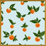 Cuadro Orange and Orange Flowers Pattern