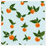 Cuadro Orange and Orange Flowers Pattern