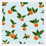 Cuadro Orange and Orange Flowers Pattern