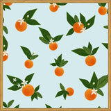 Cuadro Orange and Orange Flowers Pattern