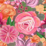 Canvas Artistic hand drawn pink floral pattern
