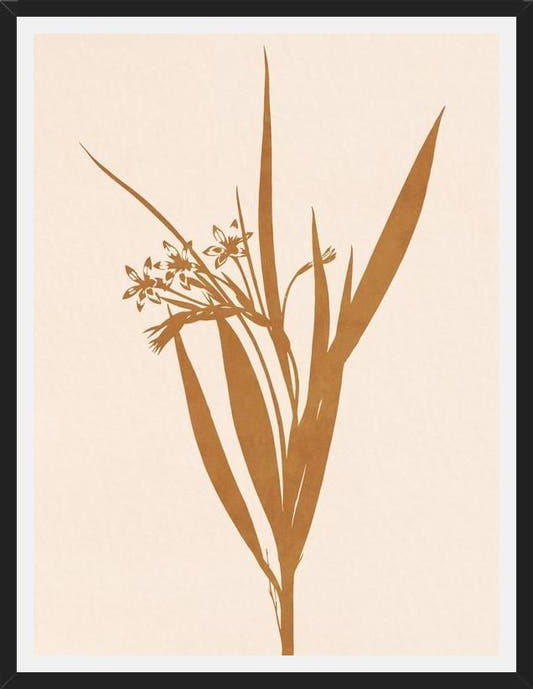 Cuadro Minimal plant - gold