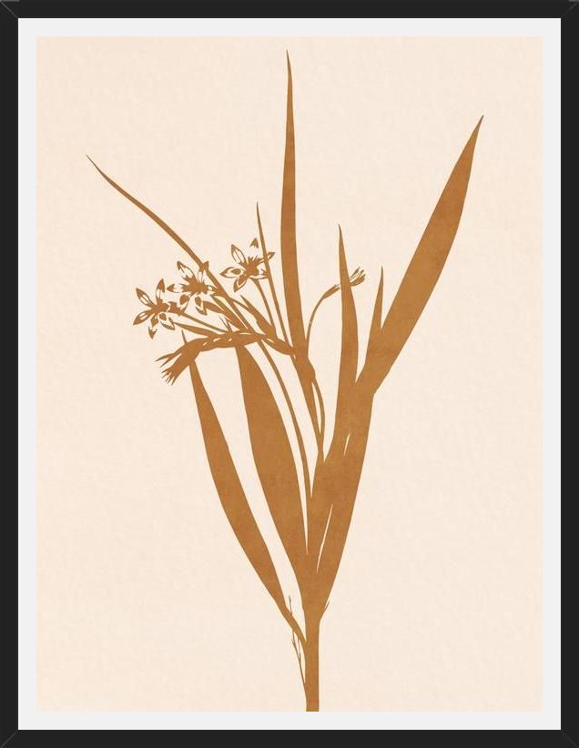 Cuadro Minimal plant - gold