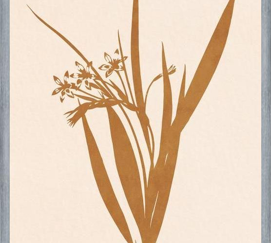Cuadro Minimal plant - gold