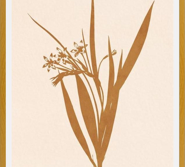 Cuadro Minimal plant - gold