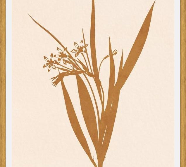 Cuadro Minimal plant - gold