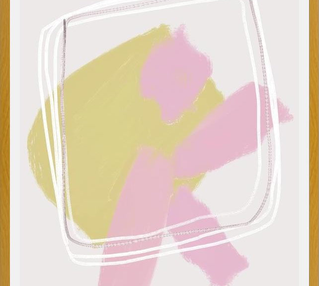 Cuadro Quirky shapes pink