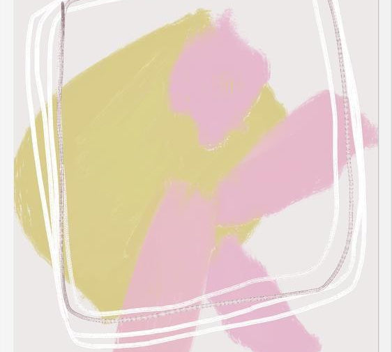 Cuadro Quirky shapes pink