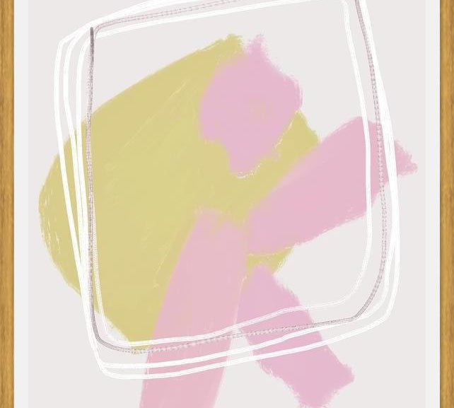 Cuadro Quirky shapes pink