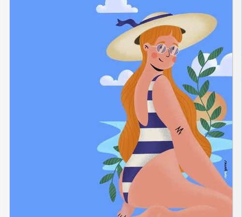 Cuadro Mujer en la Playa